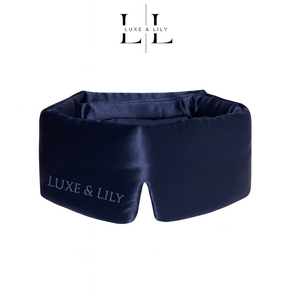 Bleu Marine Silk Deep Sleep Mask