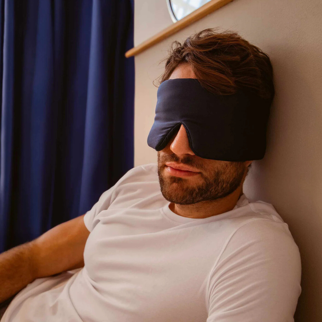 Bleu Marine Silk Deep Sleep Mask